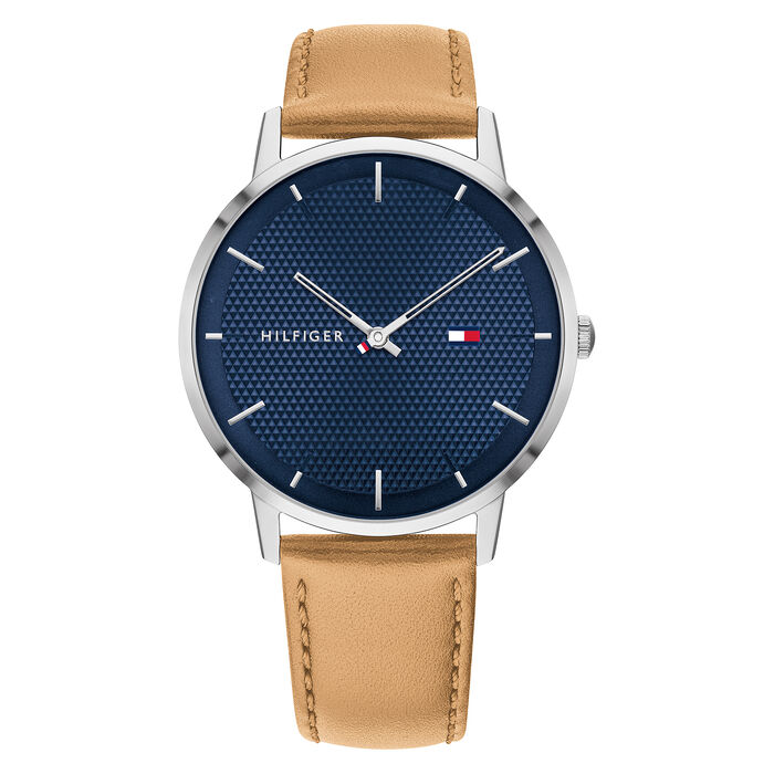 Tommy Hilfiger Men's Brown Leather Strap Watch 46mm  Tommy hilfiger watches,  Brown leather strap watch, Stainless steel bracelet men