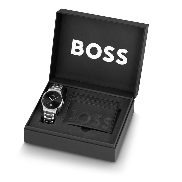 Confidence Men's Watch & Wallet Gift Set, 42mm