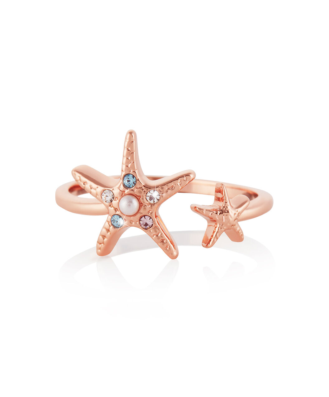 Gold sales starfish ring