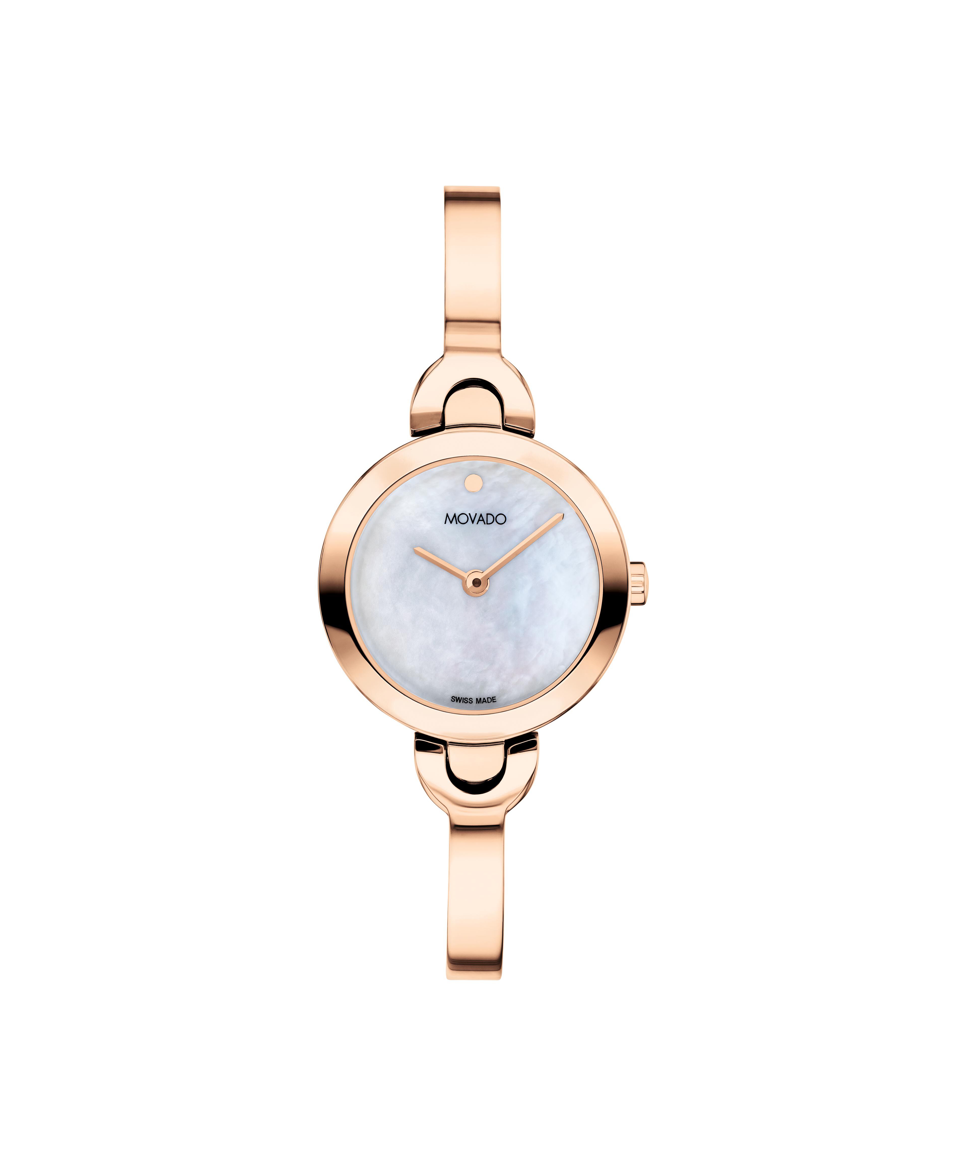 Movado ladies gold bracelet watch new arrivals