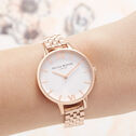 34mm White & Rose Gold Bracelet Watch