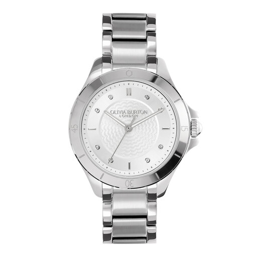 Guilloche Metallic Women's Watch, 36mm