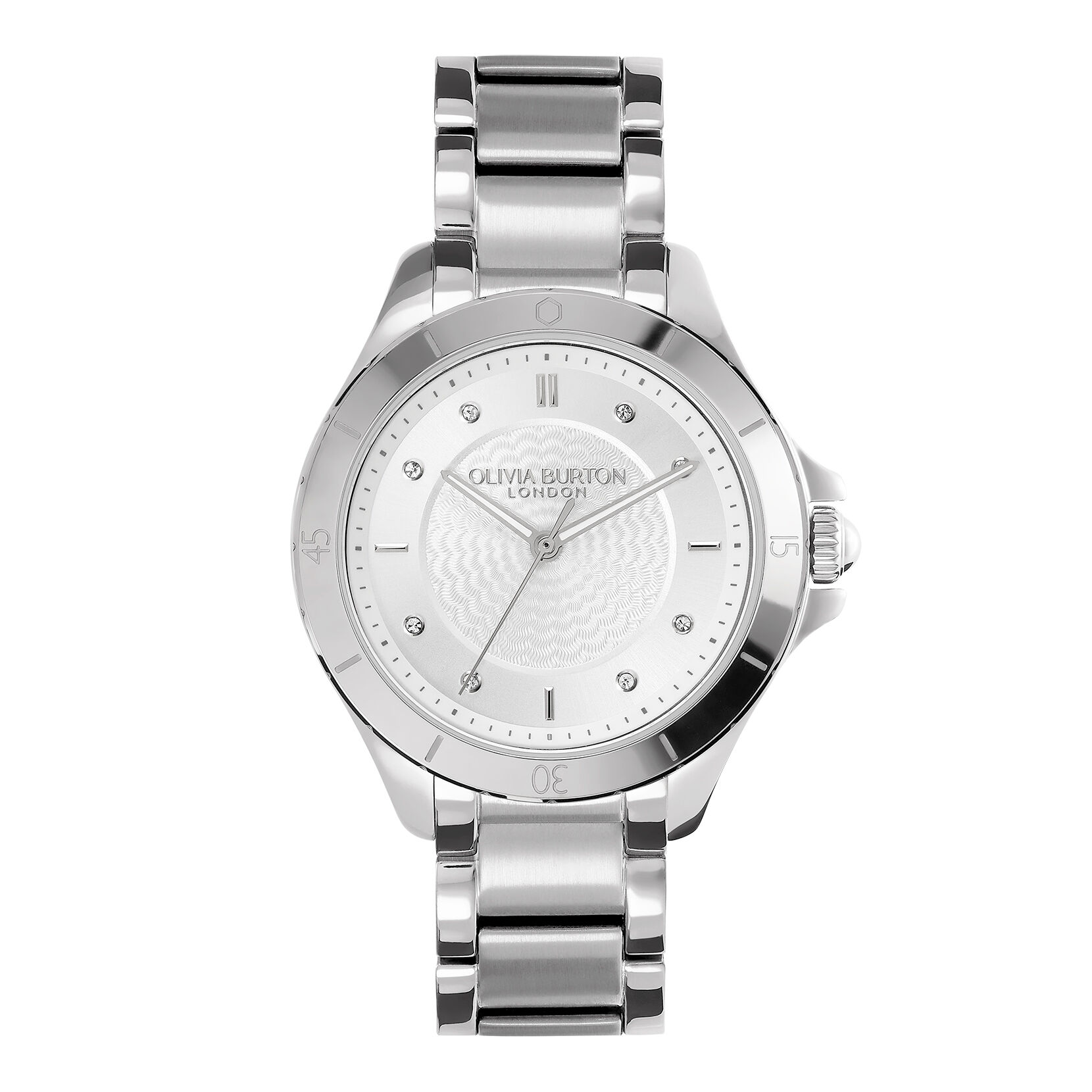Guilloche Metallic Women's Watch, 36mm