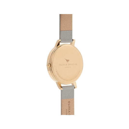 Olivia Burton Flower Show Big Dial Grey & Gold Watch