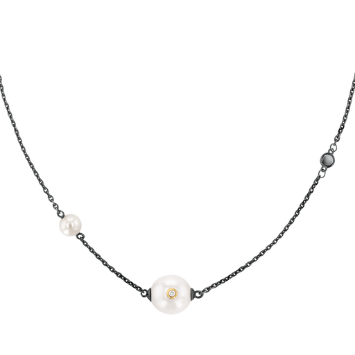 Movado Short Signature Pearl Women's Necklace