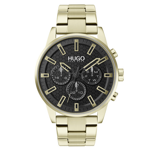 HUGO Men's #Seek Gold Plated Watch