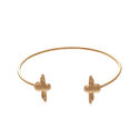 3D Bee Open Gold Bangle