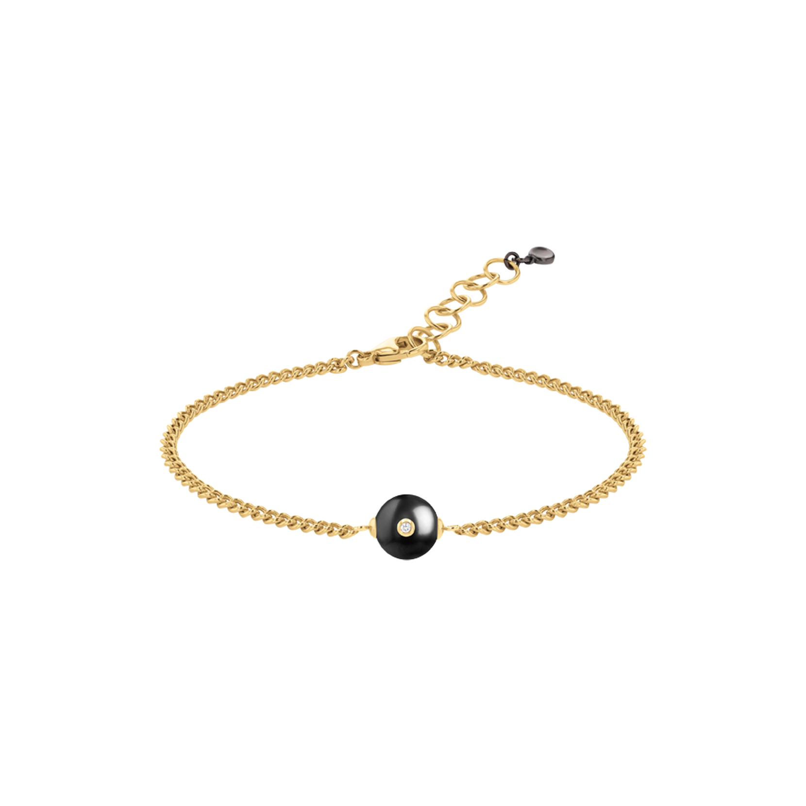 Movado | Movado Pearl Collection Gold Bracelet With Black Pearls