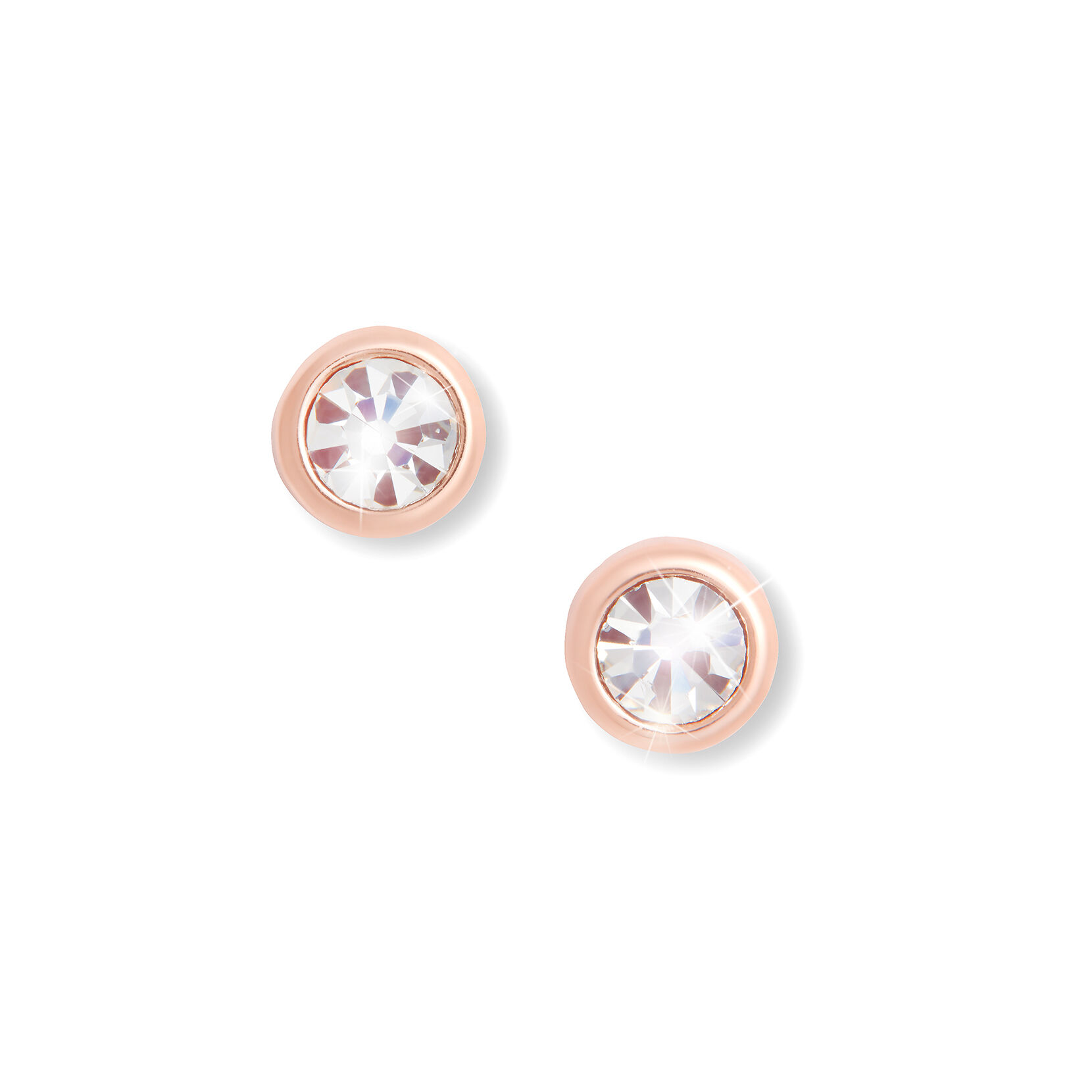 Bejeweled Classics Rose Gold Round Stud Earrings Olivia Burton London
