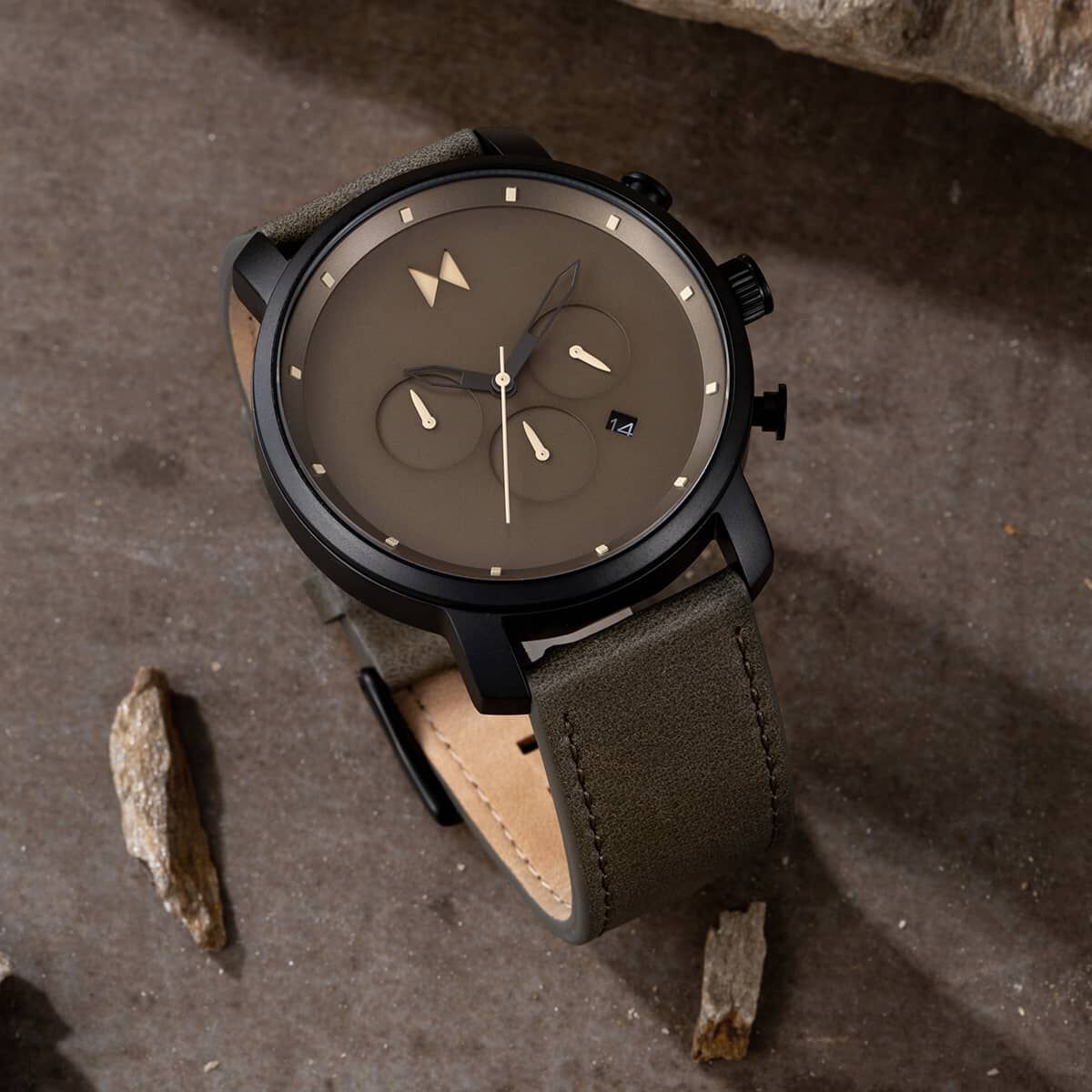 Chrono Men's Chronograph Watch | Matte Olive | MVMT