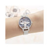 3D Bee, Bejewelled Floral Silver Watch