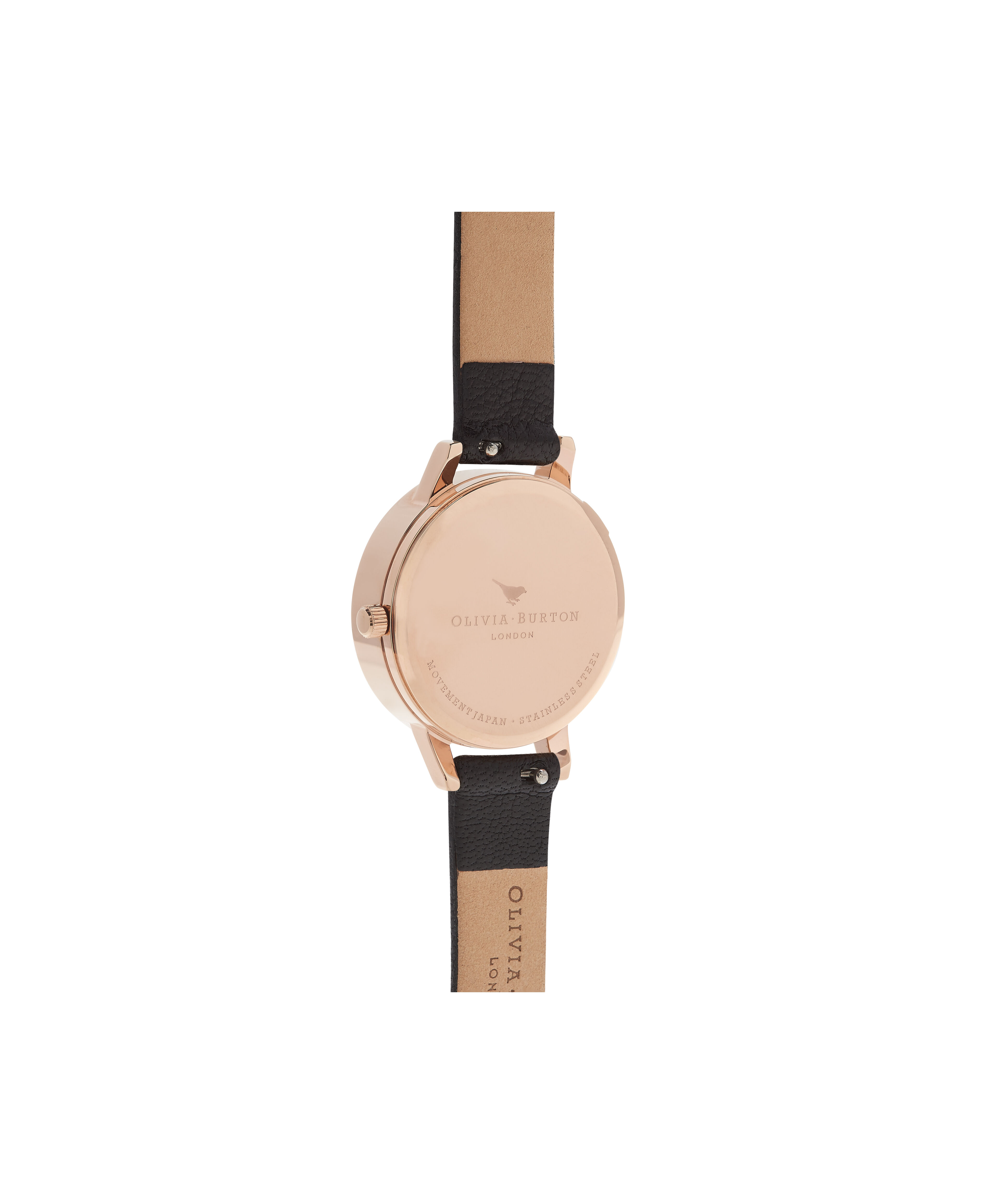 Ladies Flower Show 3D Daisy Black Rose Gold Watch Olivia Burton London
