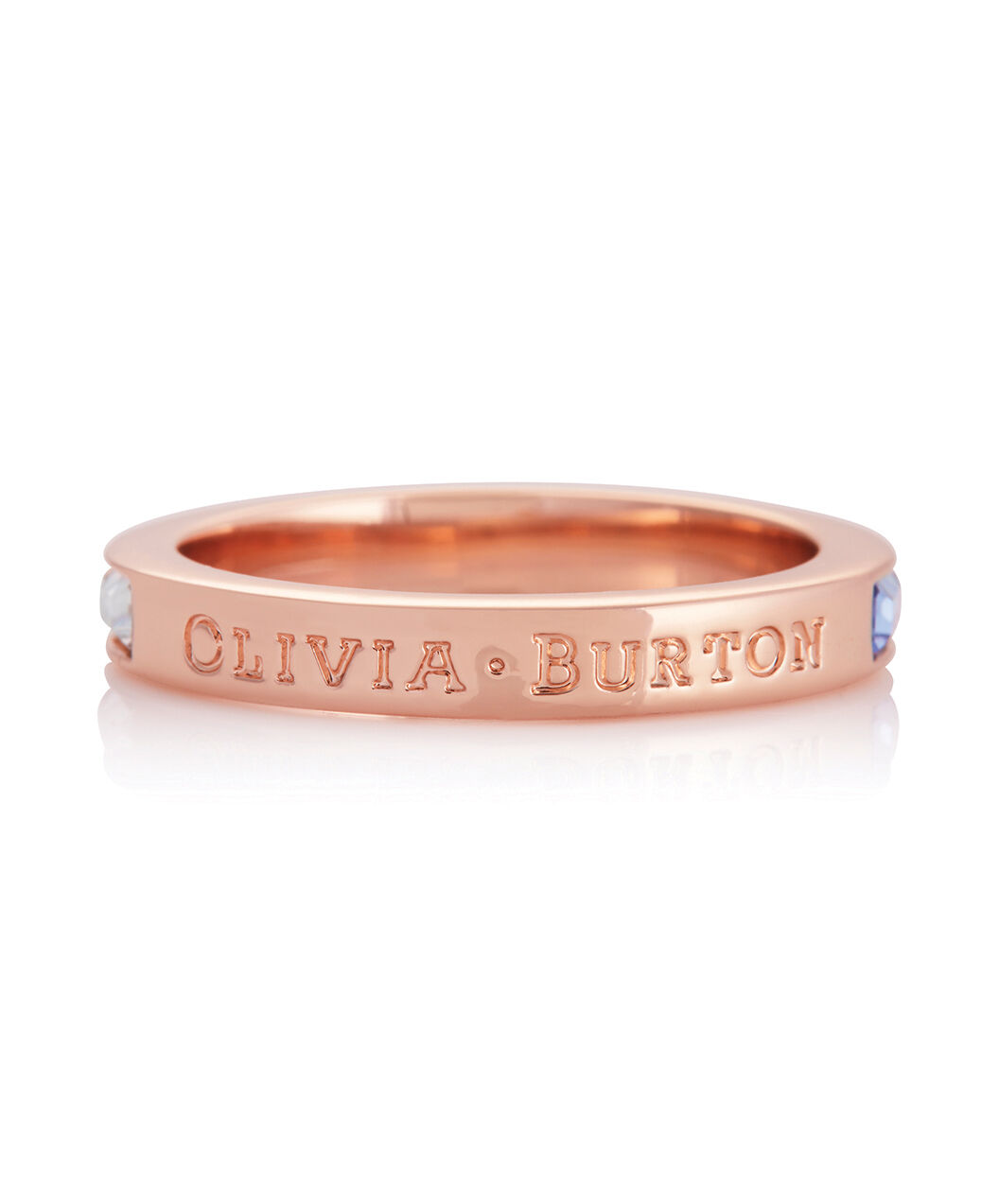 Rainbow Rainbow Baguette Ring Rose Gold M Olivia Burton London