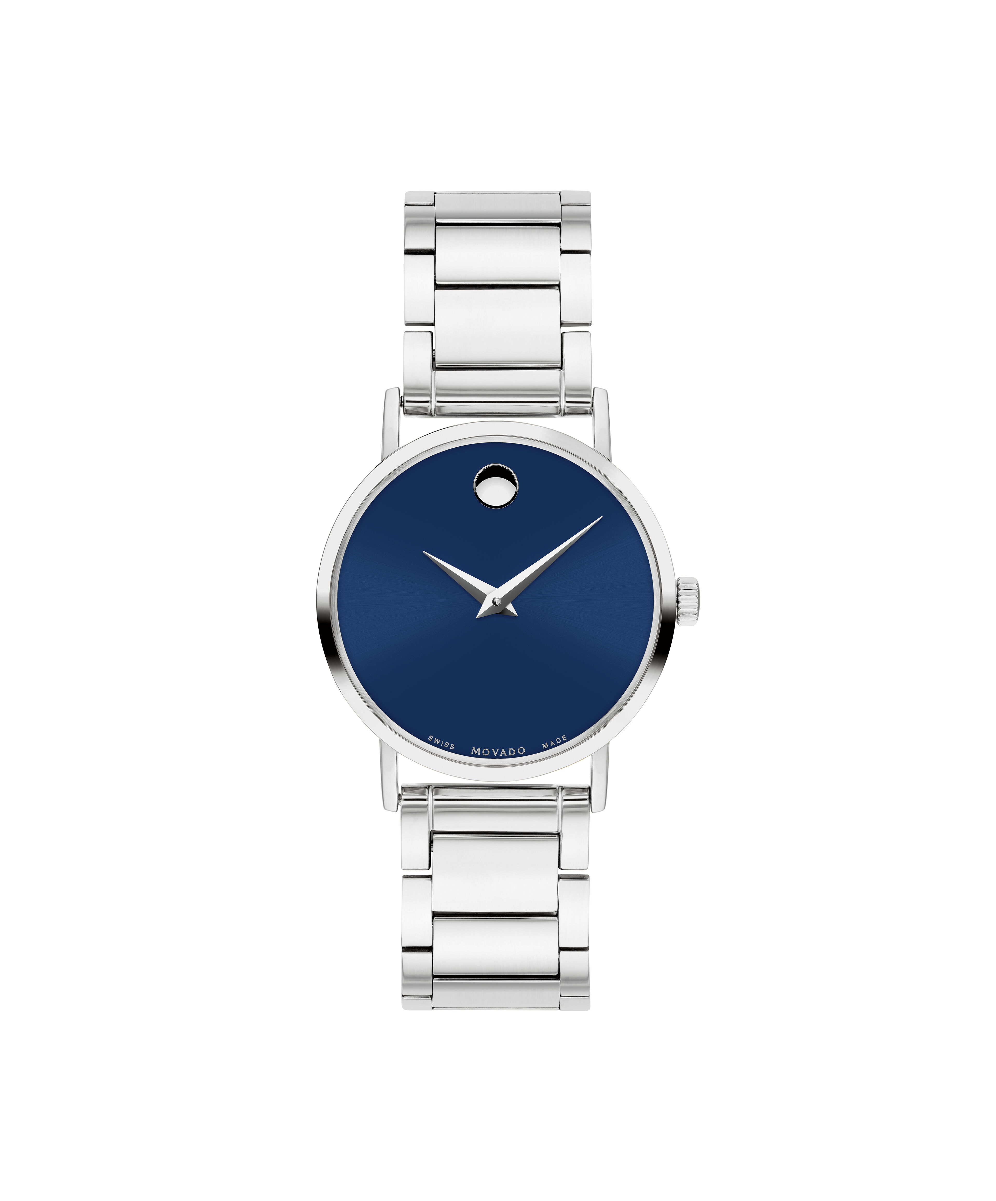 Movado Movado Company Store Women s Movado Classic watch 28mm stainless steel case and link bracelet