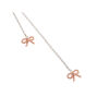 Vintage Bow Lariat Silver & Rose Gold