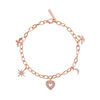 Rose Gold Charm Bracelet M/L