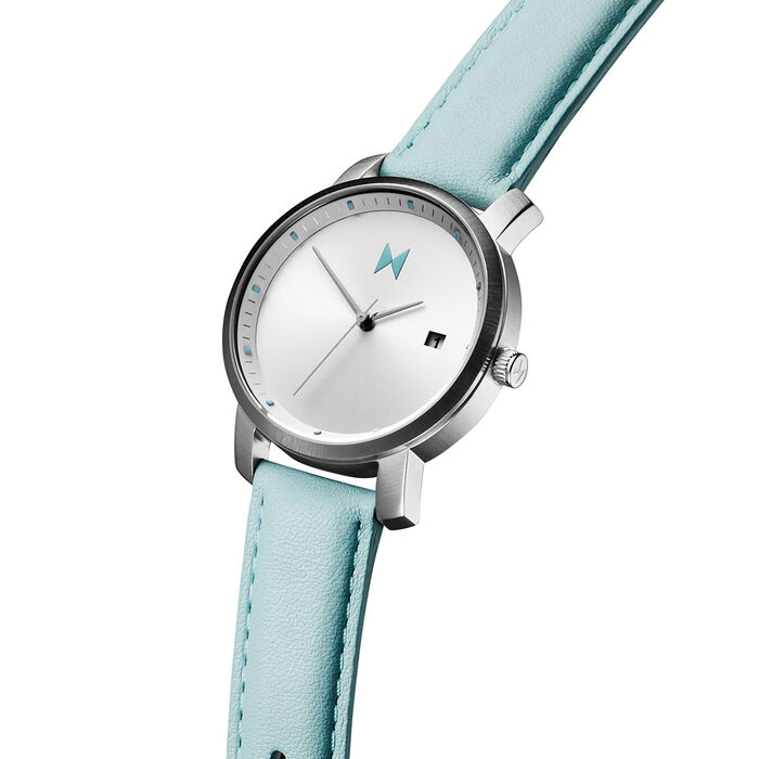 Silver Arctic Leather Women's Watch, 38mm