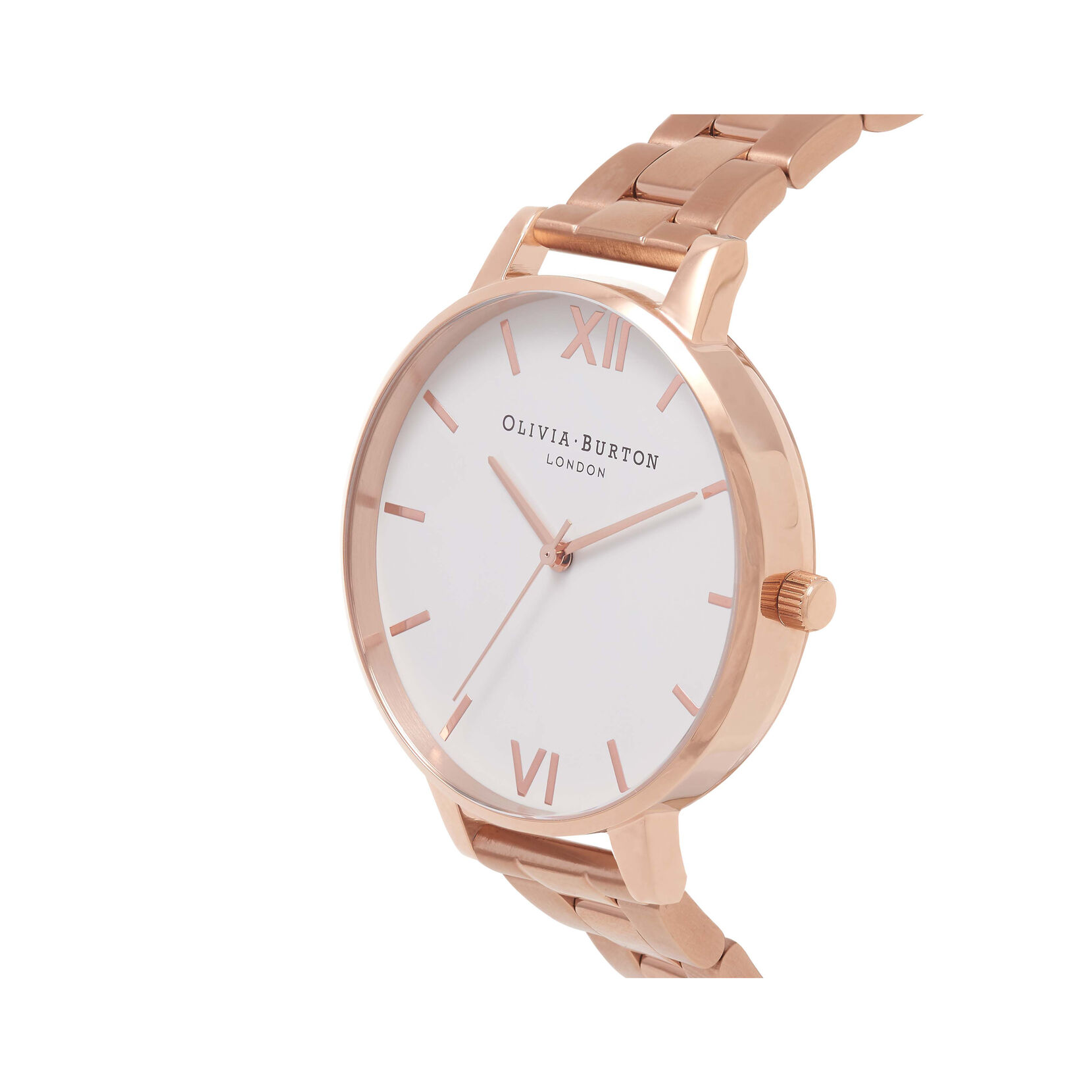 Olivia Burton White Dial Bracelet Rose Gold Women's Watch, 38mm