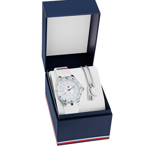 Women's Watch & Necklace Gift Set, 34mm