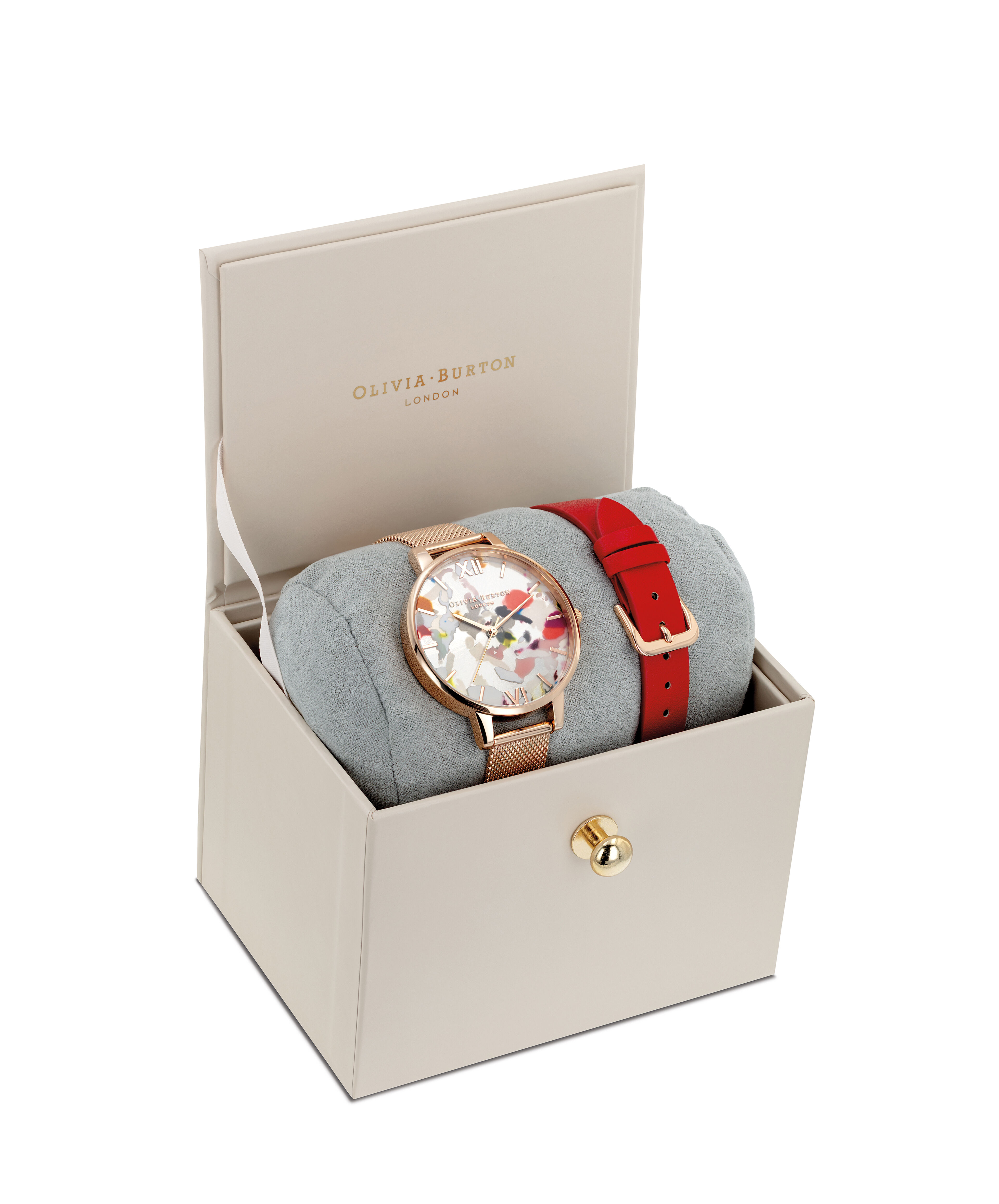 Olivia burton rose gold watch strap new arrivals
