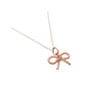 Vintage Bow Charm Necklace Silver & Rose Gold