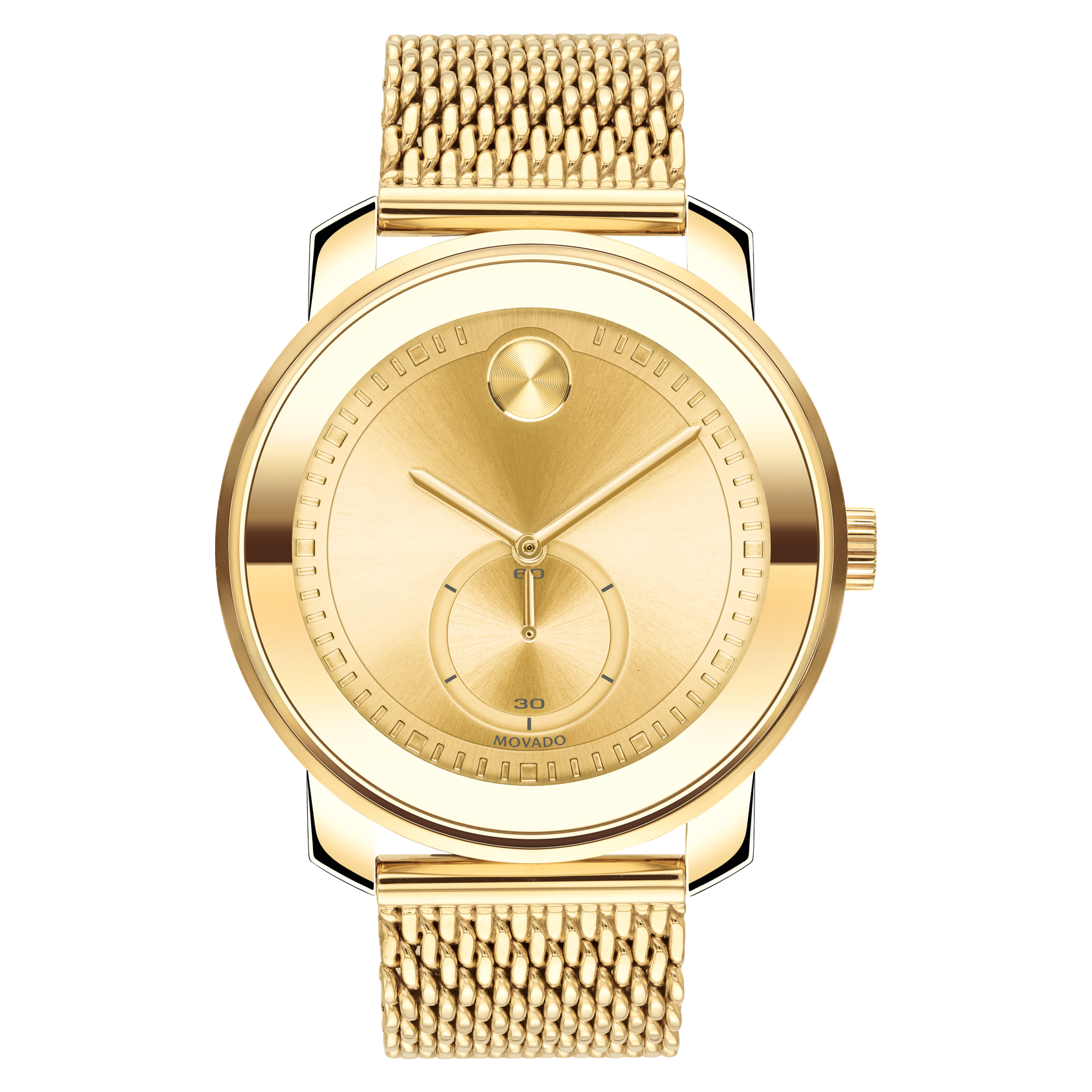 Movado Movado Company Store Movado Trend Metal gold watch dial and mesh bracelet