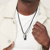Micro Tag on Cord Men's Necklace