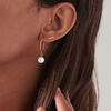 Movado Pearl Hoop Earrings