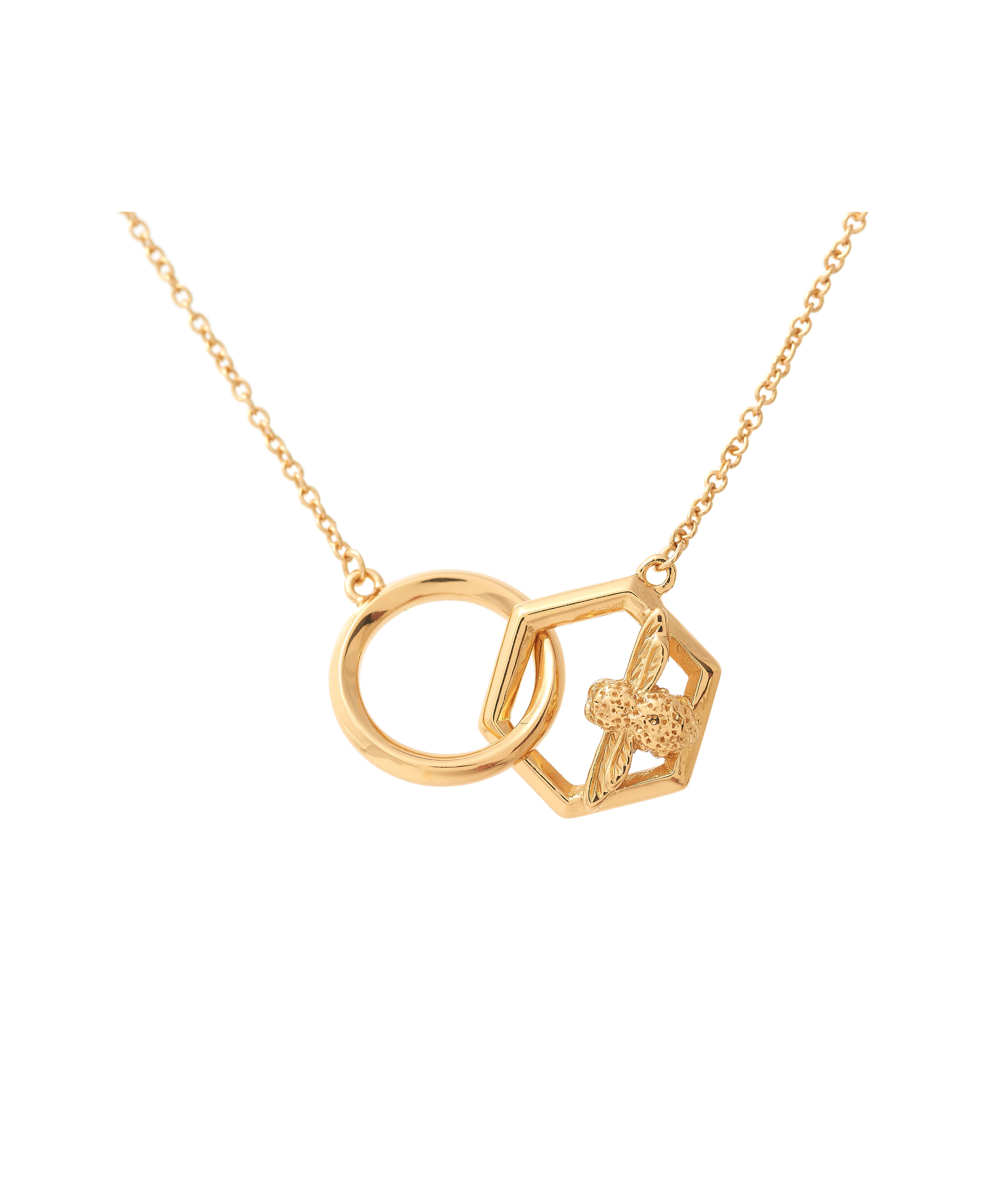 Olivia burton honeycomb bee necklace outlet