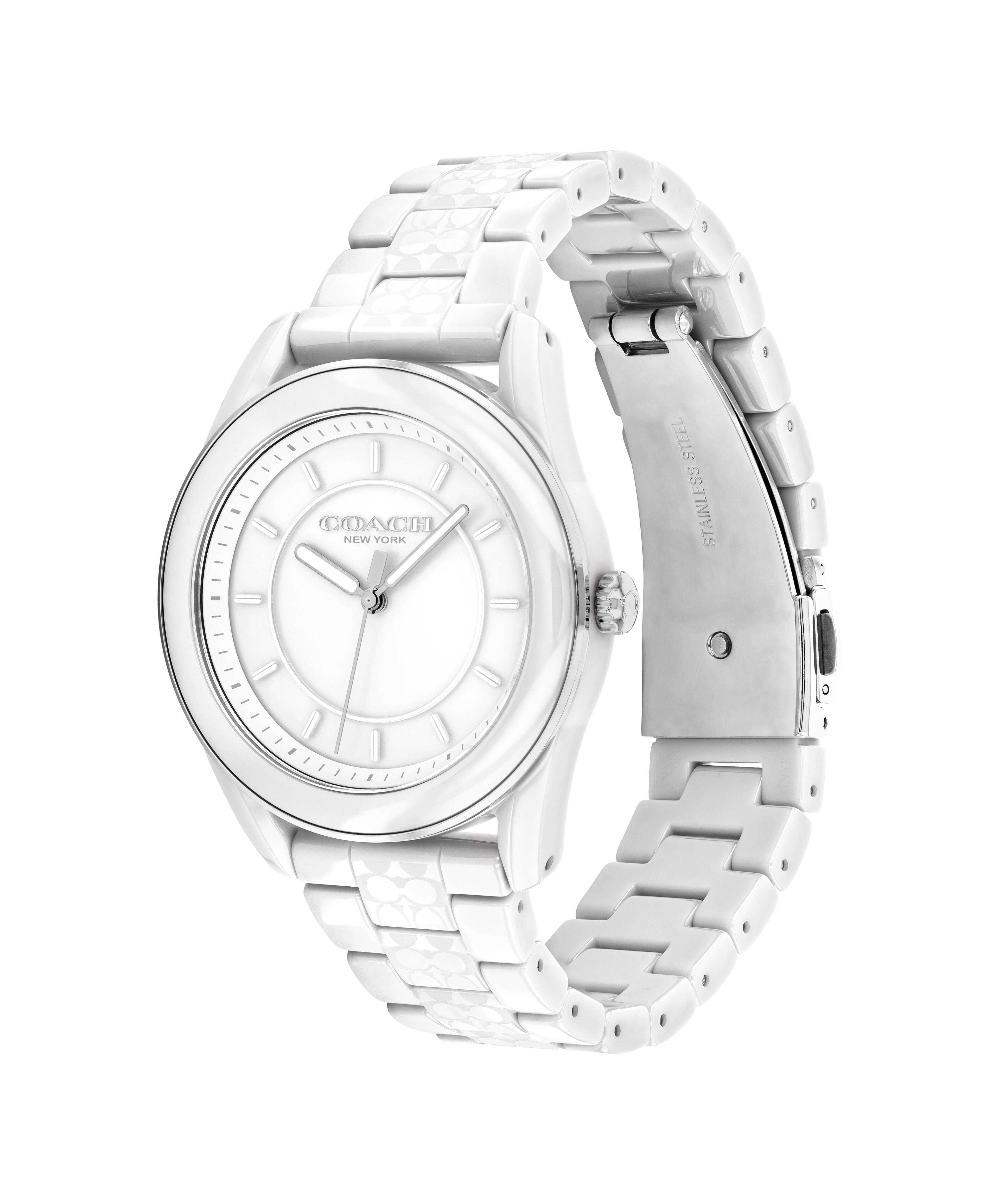 Coach white ceramic watch on sale