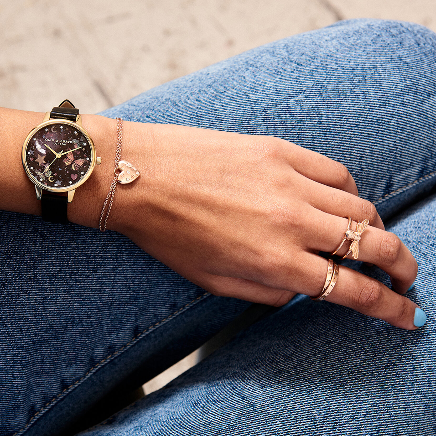 Gold & Black Women's Watch, 34mm