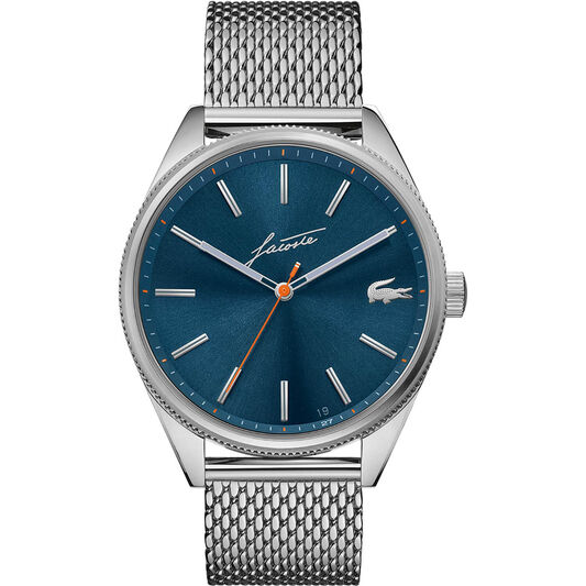 Lacoste | Movado Company Store|Men's Lacoste Heritage stainless steel mesh  watch with blue