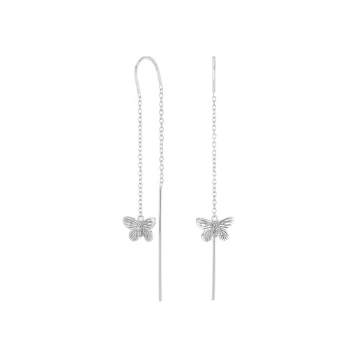 3D Butterfly Threader Women's Earrings