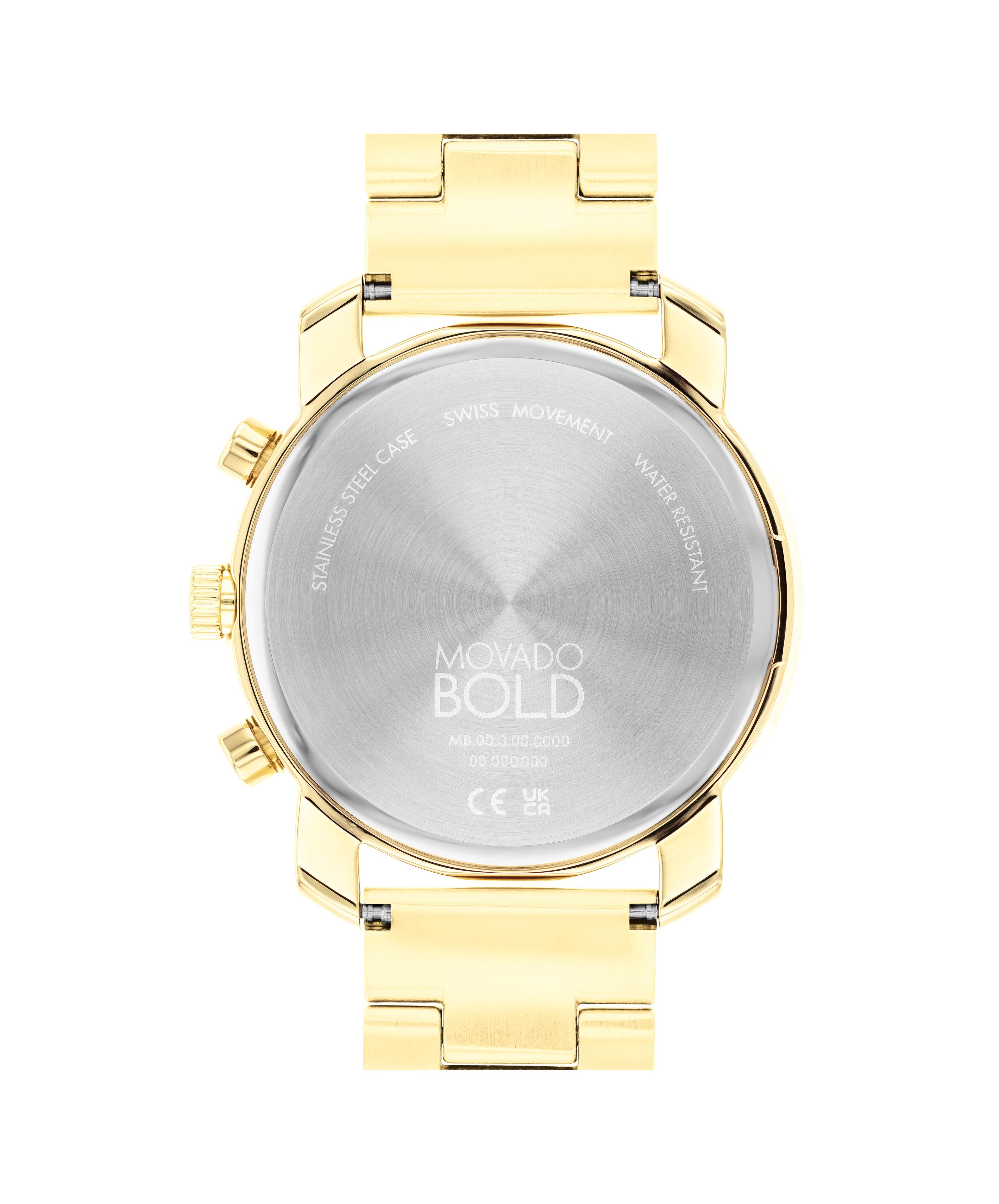 Movado bold chronograph gold top