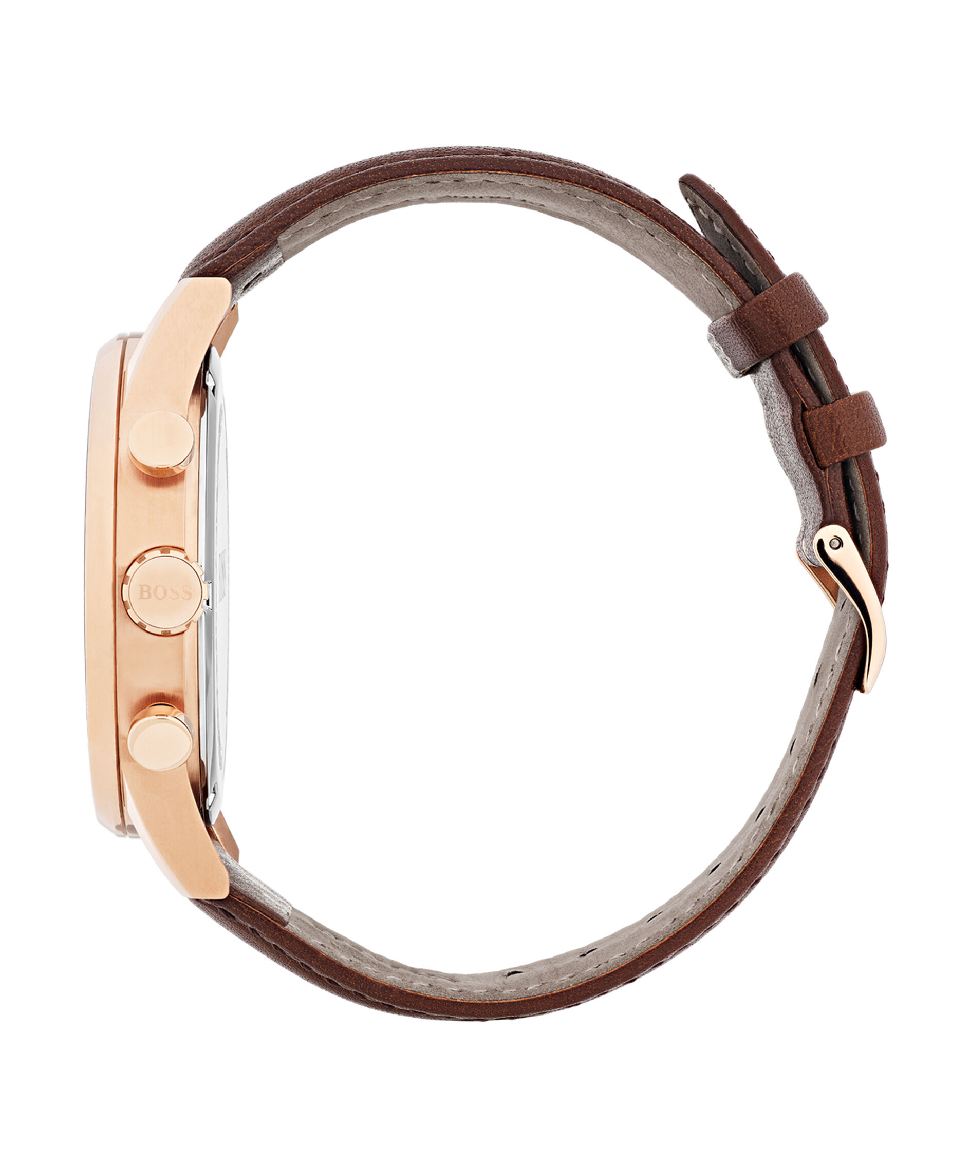 Hugo Boss Movado Company Store Navigator rose gold case grey