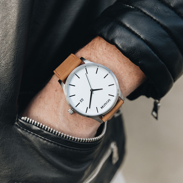 White Tan Men's Watch, 45mm
