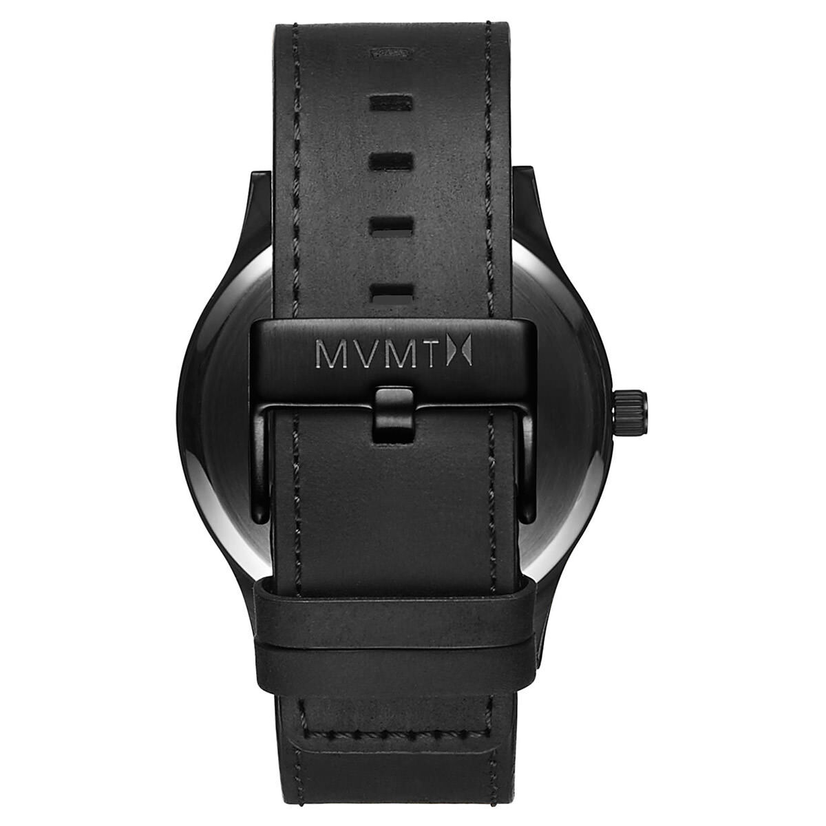 Mens black leather watches hotsell