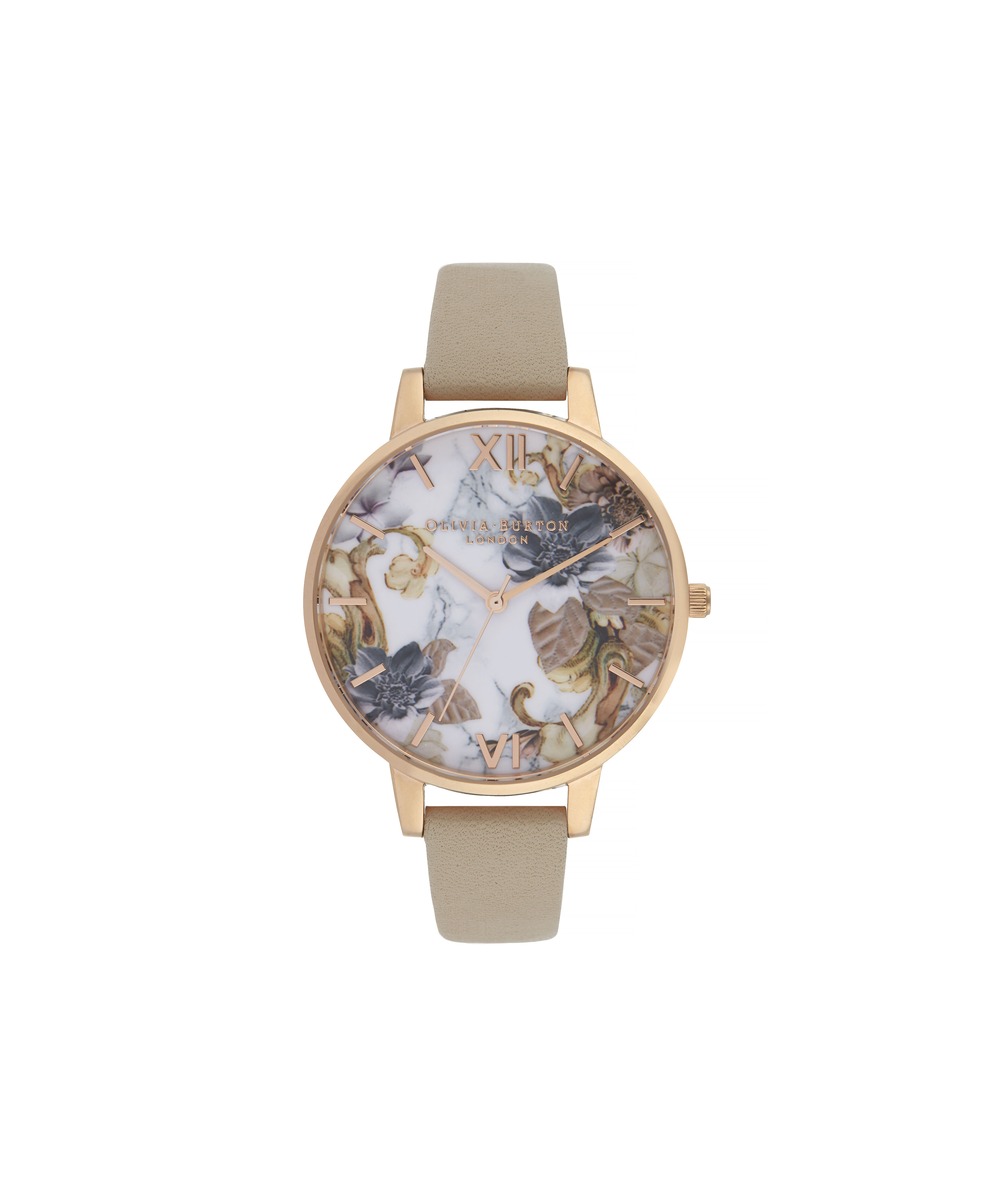 Olivia Burton Movado Company Store Marble Florals Big Dial Watch