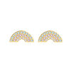Gold Rainbow Stud Earrings