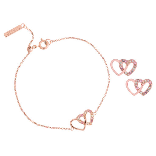 Interlink Bracelet & Stud Women's Gift Set