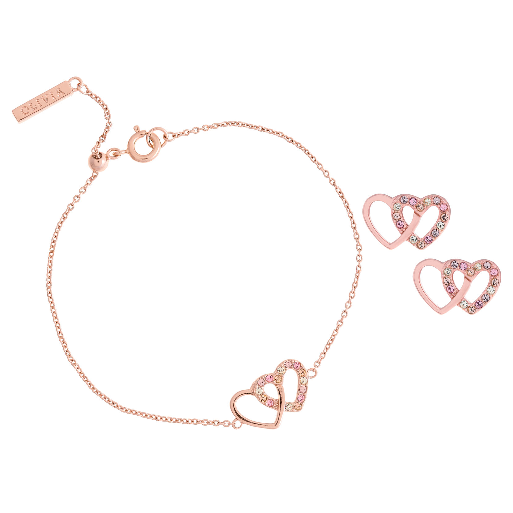 Interlink Bracelet & Stud Women's Gift Set