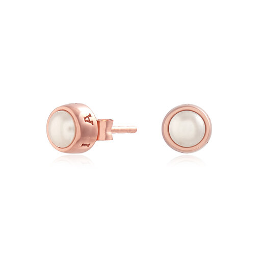 Rose Gold Pearl Earrings