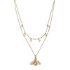 Gold Bee Double Layer Necklace