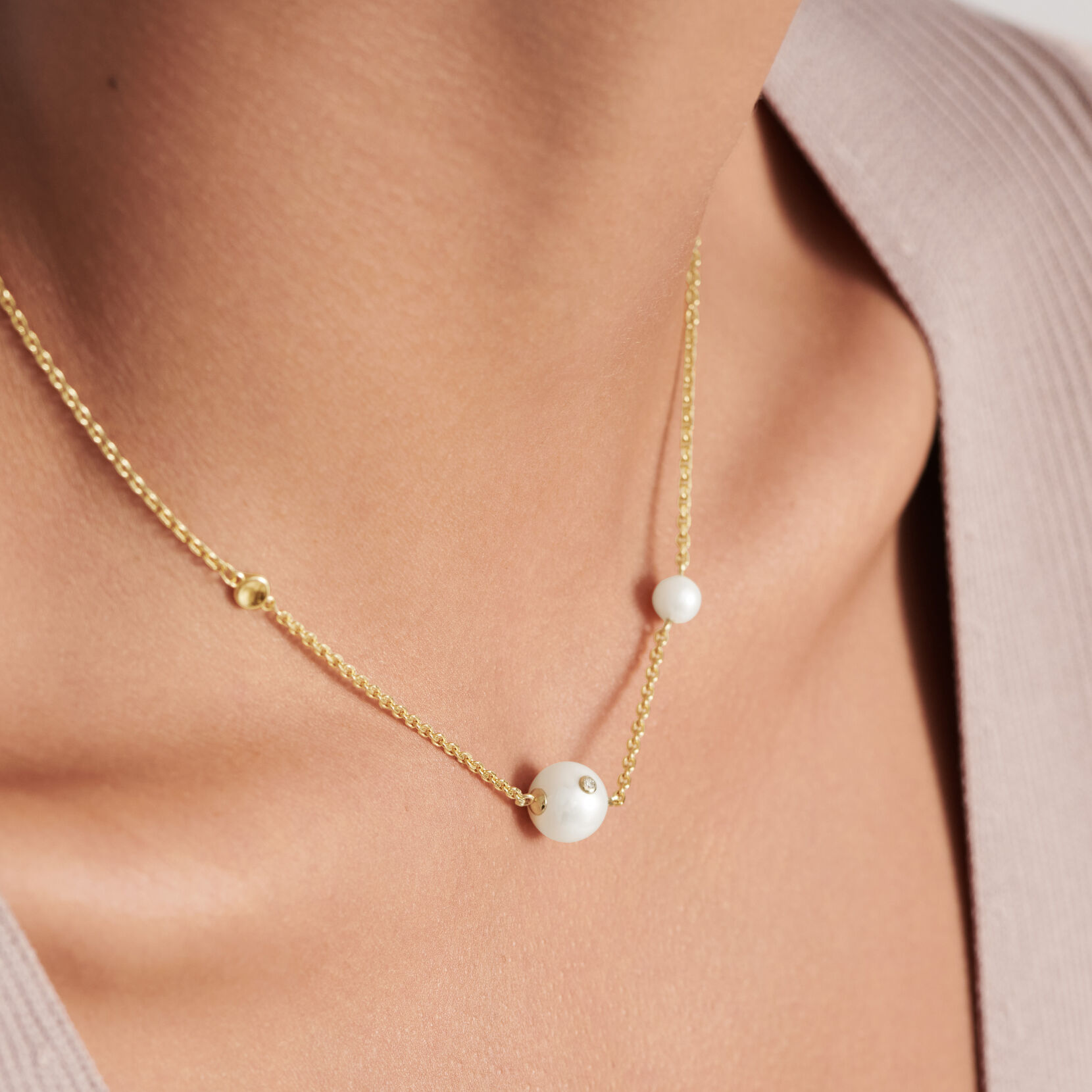 Short Signature Pearl Women's Necklace