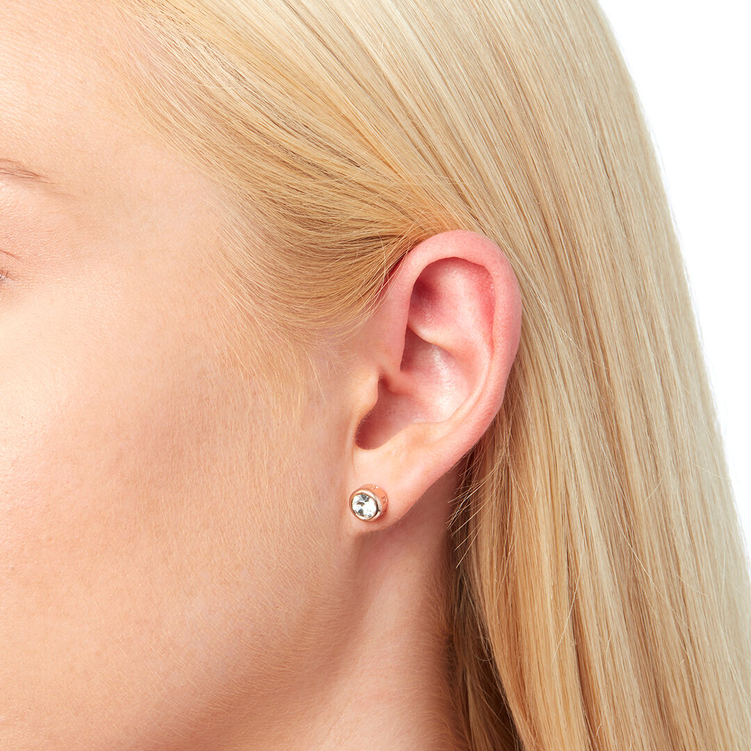 Bejeweled Classics Rose Gold Round Stud Earrings Olivia Burton London