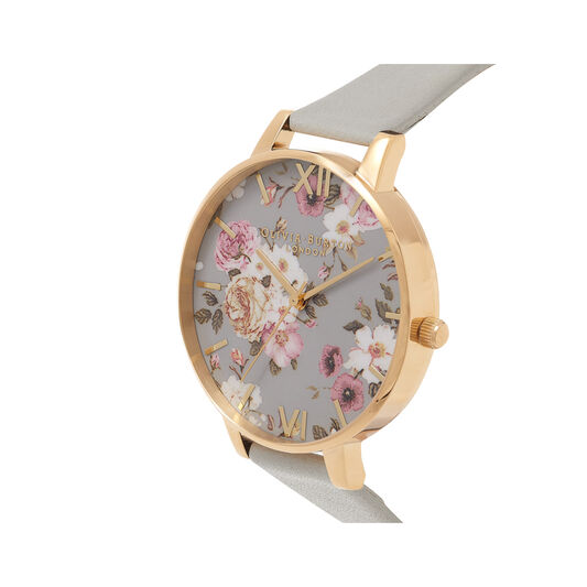 Olivia Burton Flower Show Big Dial Grey & Gold Watch
