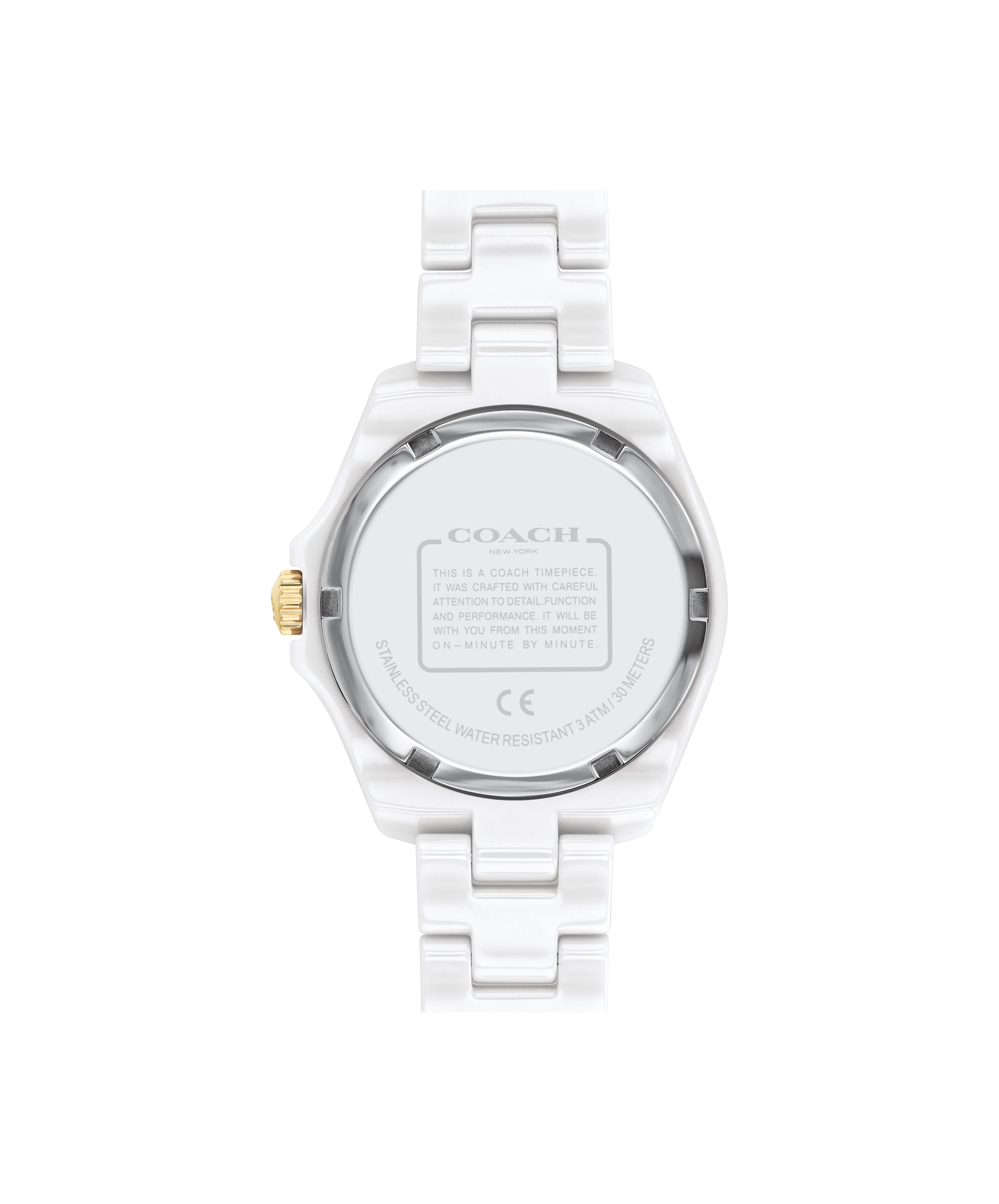 Coach white ceramic watch hot sale