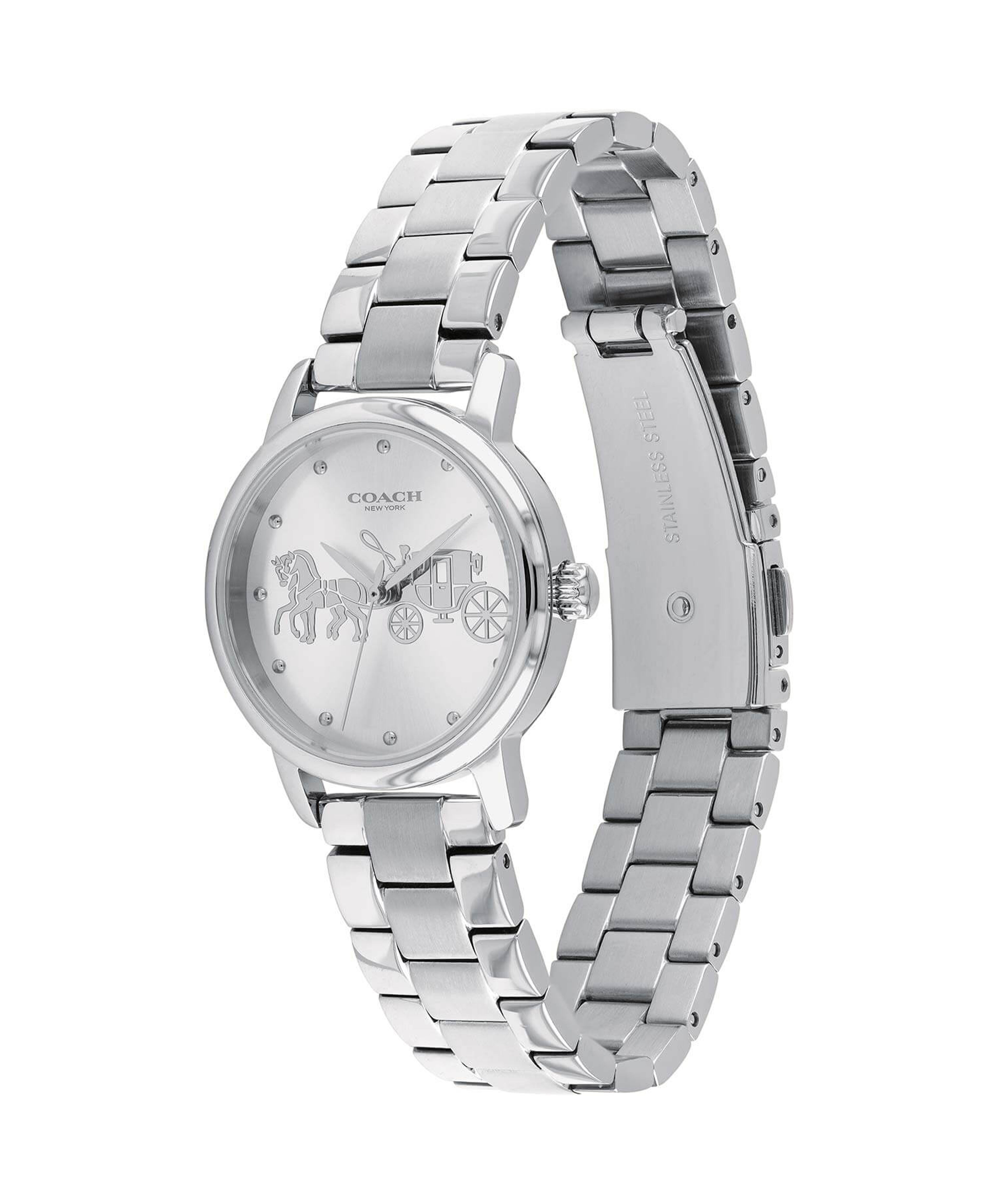Coach watch women's discount silver