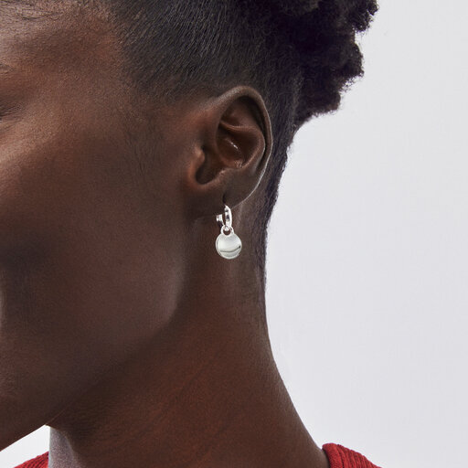 Disc Huggie Women's Earrings