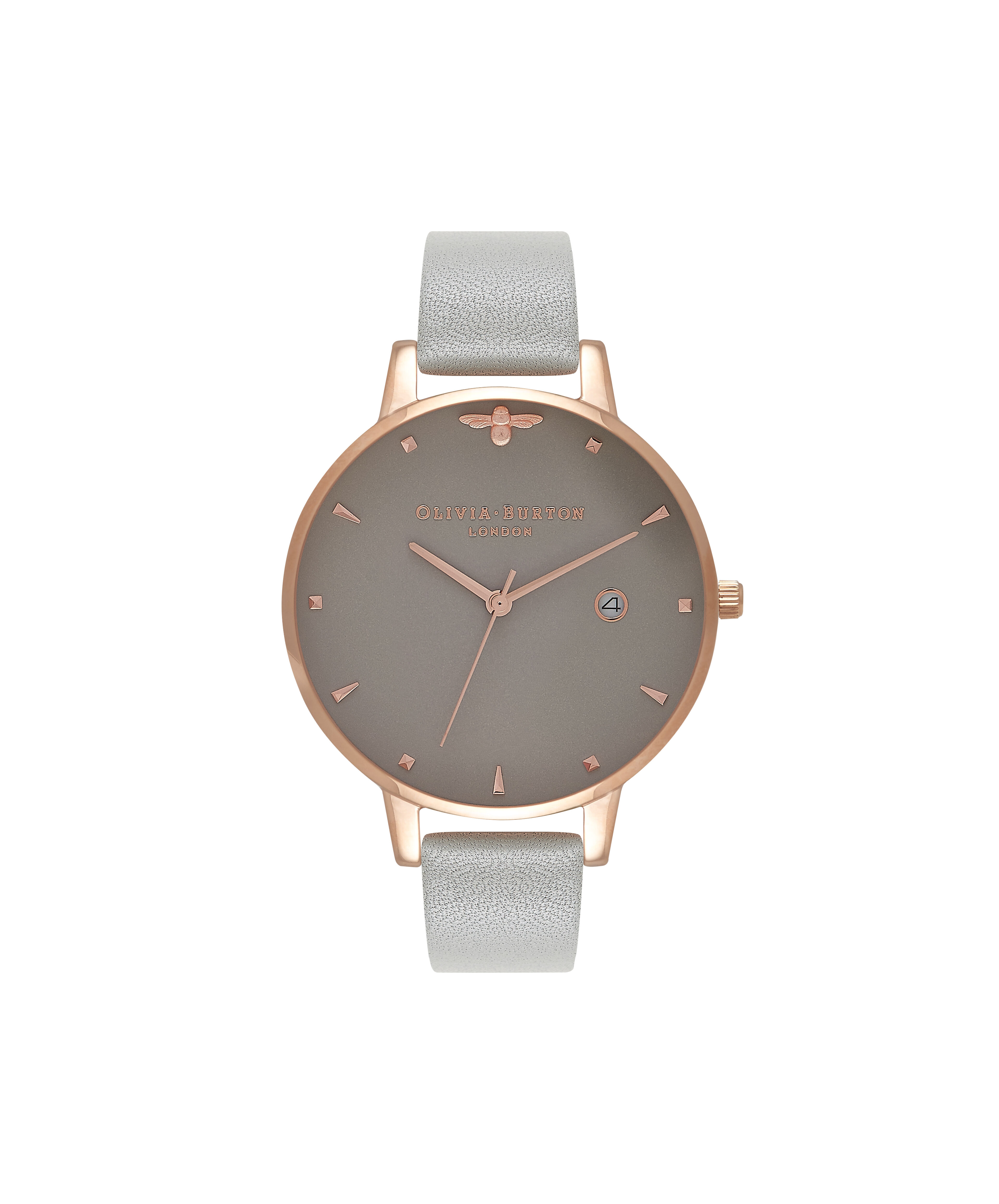 Olivia burton grey bee watch clearance